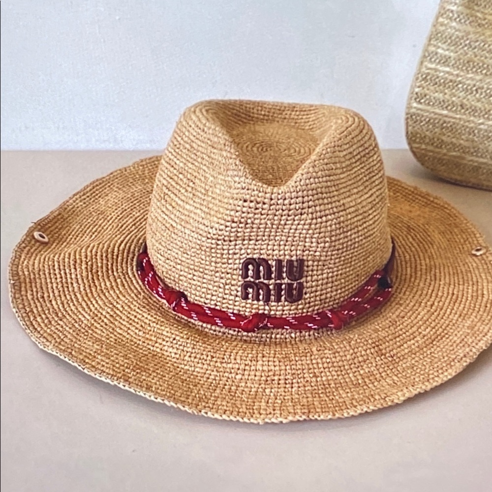 Classic Miu Miu Sun Straw Hat - Picture 6 of 8